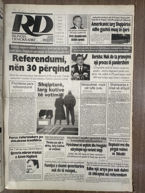 Rilindja Demokratike 1998-11-22